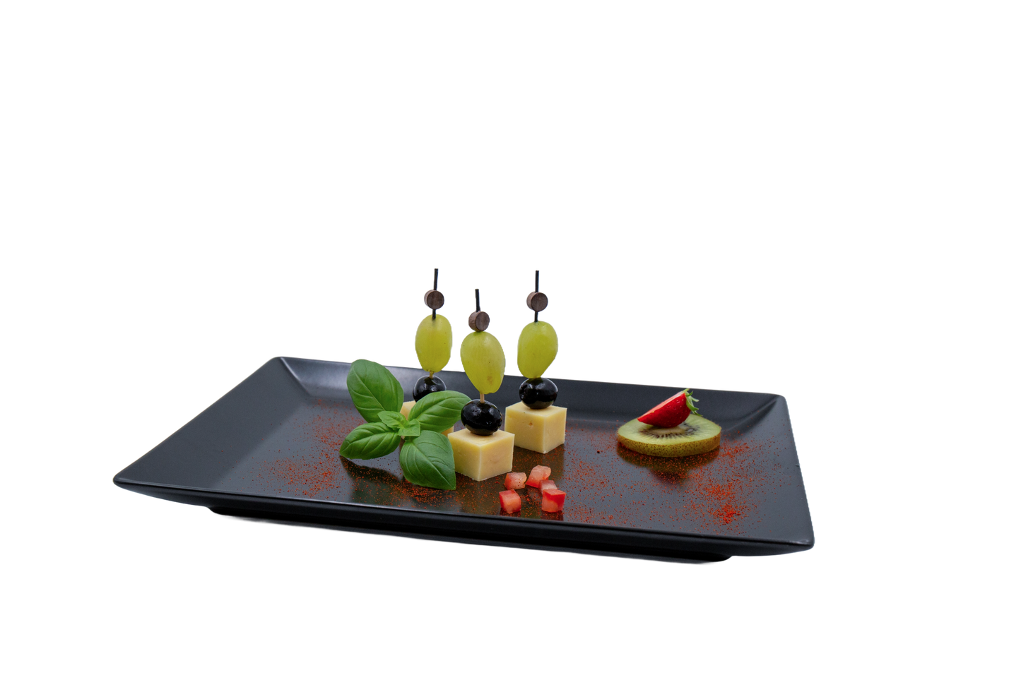 Käse-Traubenwürfelspieß mit Olive, mind 10 Stk.